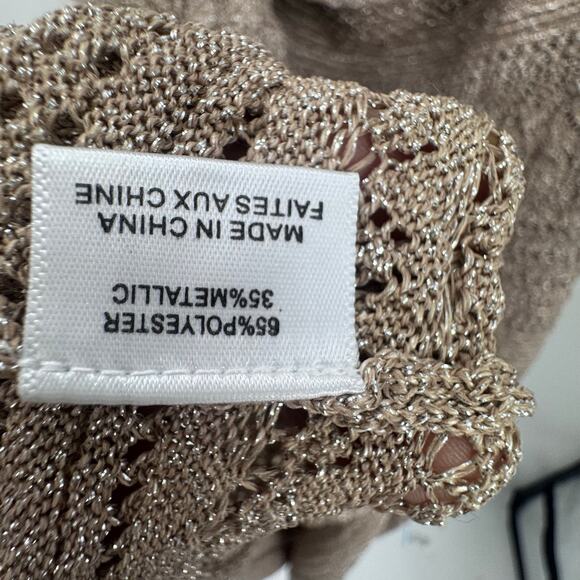 Misa Los Angeles Shimmer Skye Midi Dress Sleeveless Adjustable Gold Size L NWT - Picture 9 of 11